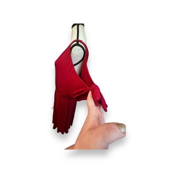 Women’s torrid 1 Red Cold Shoulder Jersey Skater Dress - Picture 9 of 13